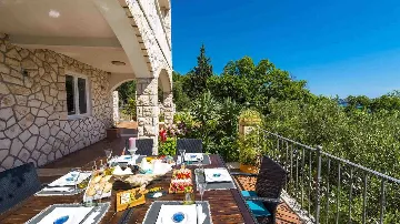 Stone Villa with Pool, Garden & Adriatic Views in Mlini