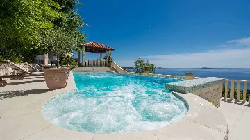 Stone Villa with Pool, Garden & Adriatic Views in Mlini