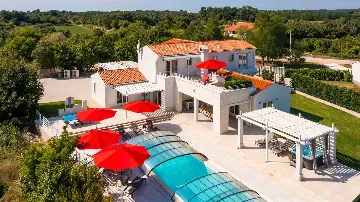 Modern Villa with Heated Pool and Hot Tub in Režanci
