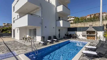 Podstrana Villa with Heated Pool and Sea-View Terrace