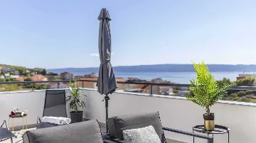 Podstrana Villa with Heated Pool and Sea-View Terrace