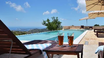 Stone Villa with Infinity Pool & Sea View in Hvar