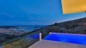 Seget Gornji Villa with Pool & View of Trogir