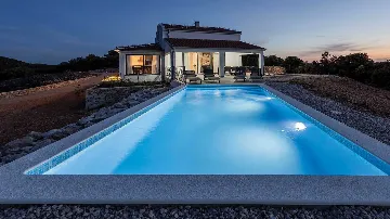 Modern Villa in Žman with Private Outdoor Pool