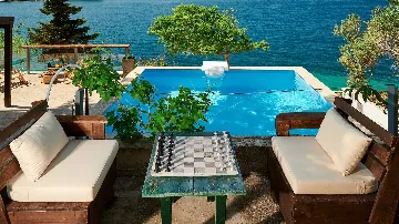Beachfront Villa with Pool in Rogač