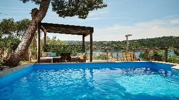 Beachfront Villa with Pool in Rogač