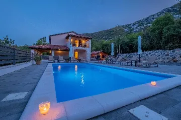 Villa with Pool in Tribalj for 8 Guests