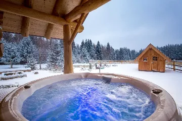 Wooden Villa in Hlevci for Up to 5 Guests