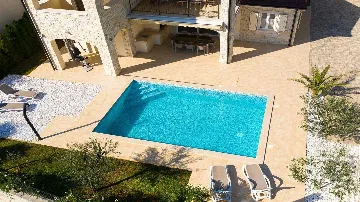 Villa with Pool and Sea-View Balconies in Pinezići