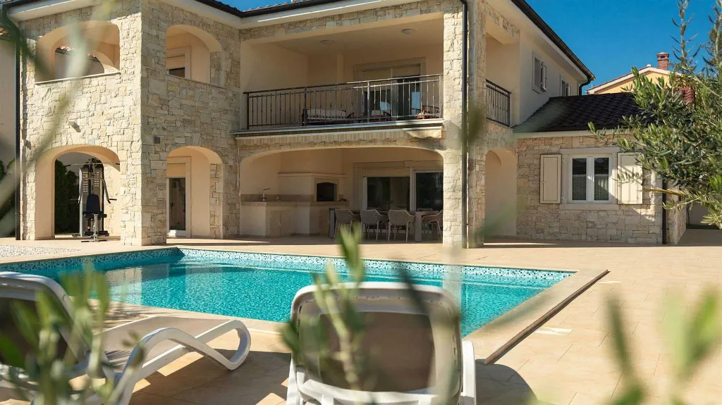 Villa with Pool and Sea-View Balconies in Pinezići