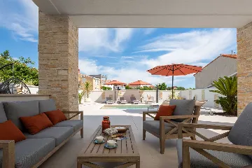 Beachfront Villa with Pool in Petrčane