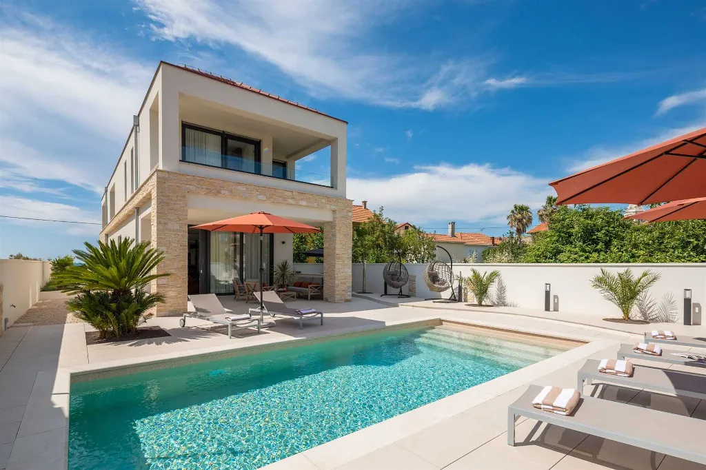 Beachfront Villa with Pool in Petrčane