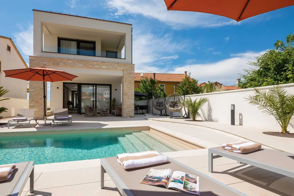 Beachfront Villa with Pool in Petrčane