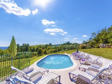 House in Žminj with Private Pool and Valley View