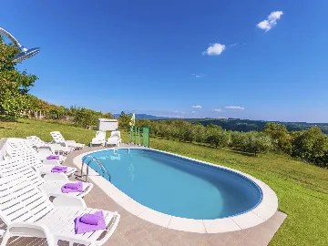 House in Žminj with Private Pool and Valley View