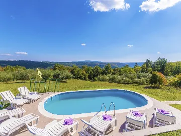 House in Žminj with Private Pool and Valley View