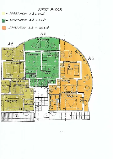 Sea-View Air-Conditioned Apartment in Ližnjan for 4