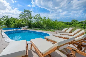 Villa in Labin with Fenced Garden Pool for 8