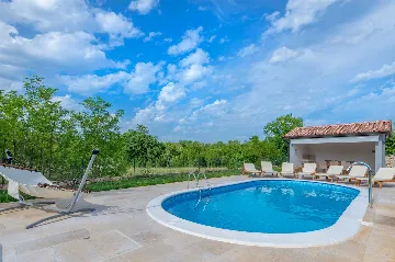 Villa in Labin with Fenced Garden Pool for 8