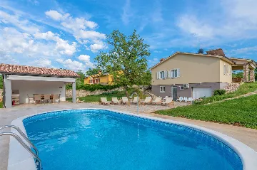 Villa in Labin with Fenced Garden Pool for 8