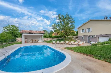 Villa in Labin with Fenced Garden Pool for 8