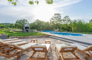 Villa in Labin with Fenced Garden Pool for 8