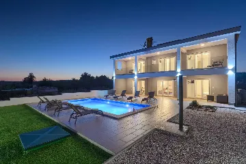Modern Villa with Private Pool and Sea Views in Peruški
