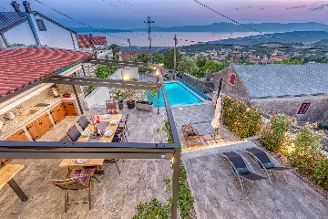 4-Bedroom Villa with Pool and Sea Views in Hreljin