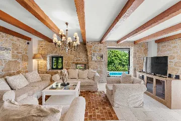 Stone-Style Villa with Sea View in Bribir