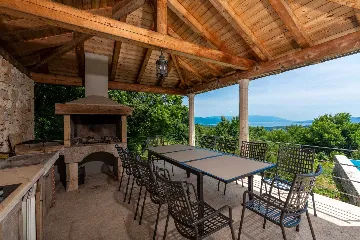 Stone-Style Villa with Sea View in Bribir