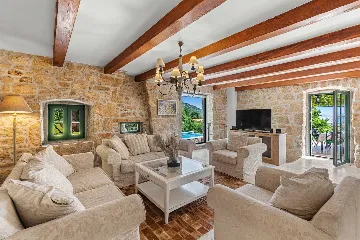Stone-Style Villa with Sea View in Bribir