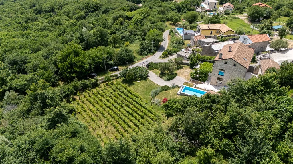 Stone-Style Villa with Sea View in Bribir