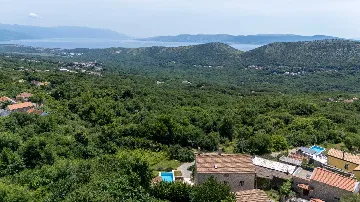 Stone-Style Villa with Sea View in Bribir