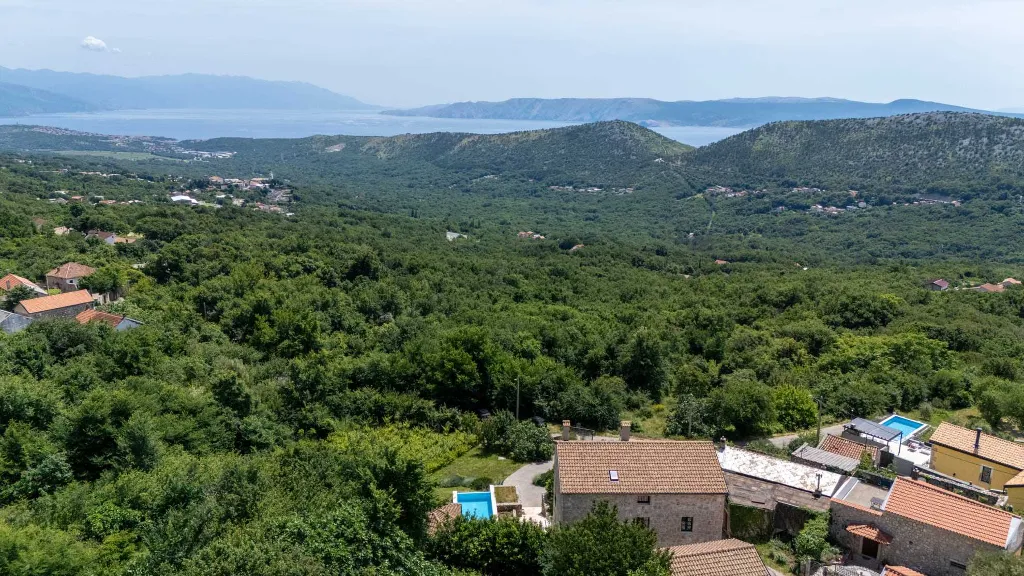 Stone-Style Villa with Sea View in Bribir