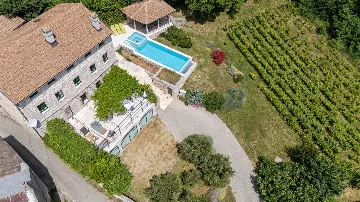 Stone-Style Villa with Sea View in Bribir