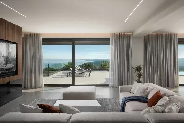 Sea View Villa with Pool in Koromačno