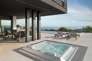 Sea View Villa with Pool in Koromačno