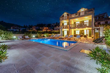 6-Bedroom Villa in Splitska with Pool & Sea View