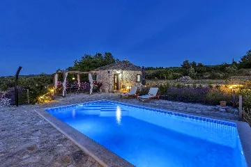 Stone Holiday House in Supetar for 2 Guests