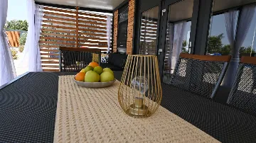 Mobile Home with Sea and Pool View in Pirovac