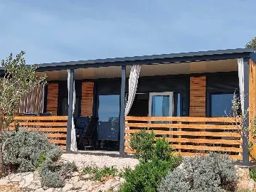 Mobile Home with Terrace and Shared Pool in Pirovac