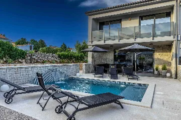 Private Pool Villa in Brzac for 8 Guests