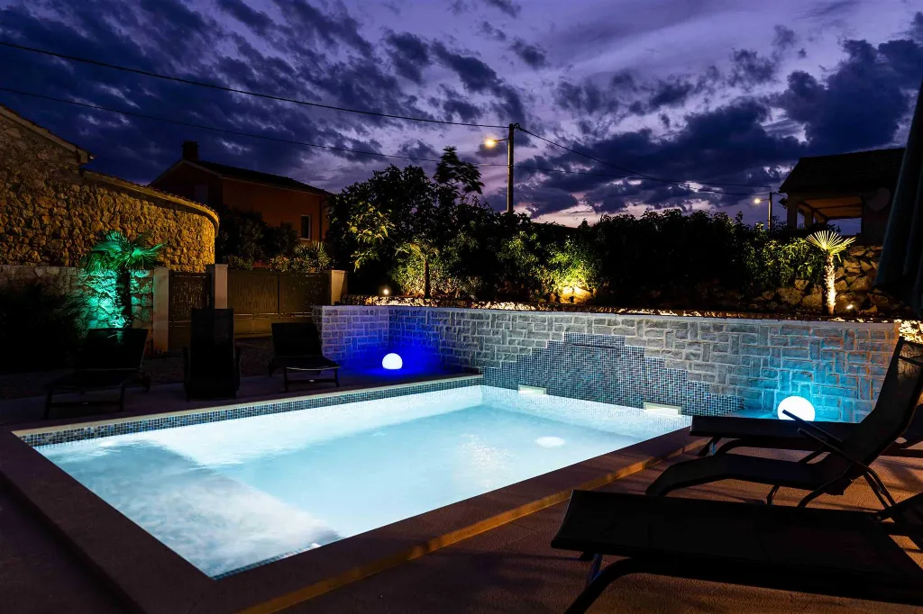 Private Pool Villa in Brzac for 8 Guests