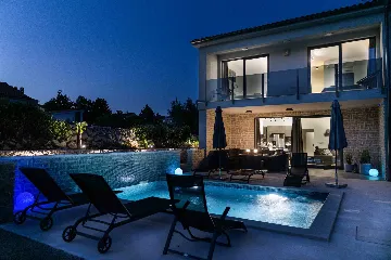 Private Pool Villa in Brzac for 8 Guests