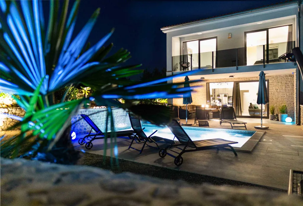Private Pool Villa in Brzac for 8 Guests