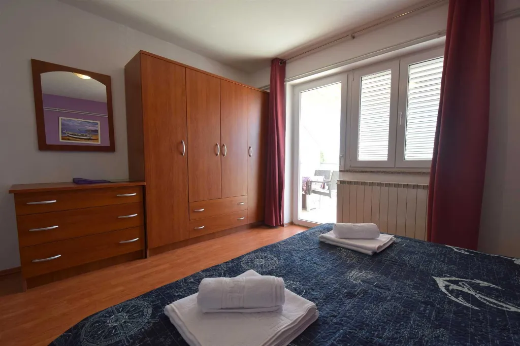 Air-Conditioned Apartment in Krk with Sea-View Balcony