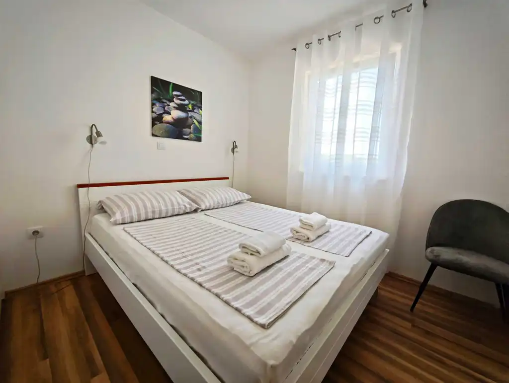 1-Bedroom Apartment for 4 in Punat, Balcony