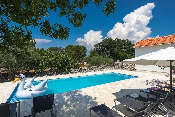 Dobrinj Villa for 14 with Private Pool and Barbecue