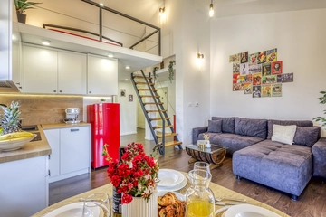 Balcony 1-Bedroom Apartment in Malinska for 4