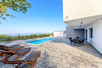 Panoramic Sea View Villa in Šmrika (Sleeps 8)